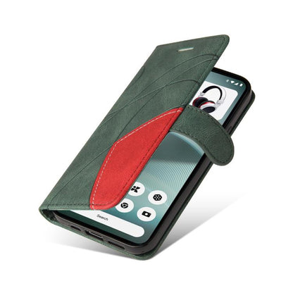 For Nothing Phone 3 Dual-color Splicing Flip Leather Phone Case(Green) - free shipping - PMC Jewellery - Order now!