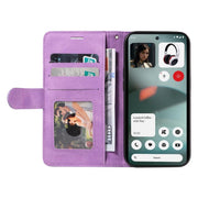 For Nothing Phone 3 Dual-color Splicing Flip Leather Phone Case(Purple)