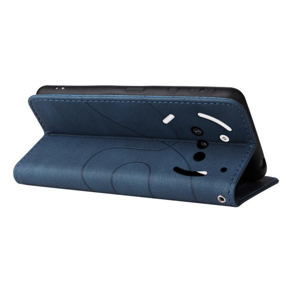 For Nothing Phone 3A Dual-color Splicing Flip Leather Phone Case(Blue)