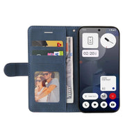 For Nothing Phone 3A Dual-color Splicing Flip Leather Phone Case(Blue)
