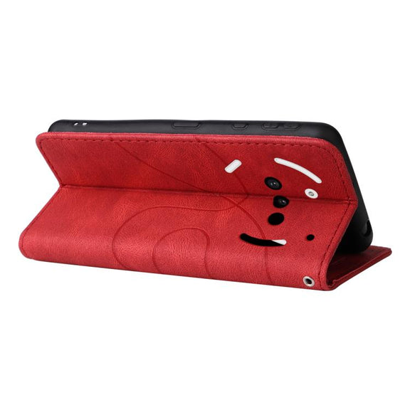 For Nothing Phone 3A Dual-color Splicing Flip Leather Phone Case(Red)