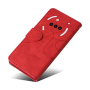 For Nothing Phone 3A Dual-color Splicing Flip Leather Phone Case(Red)