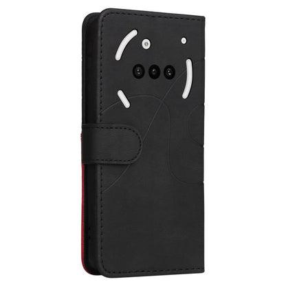 For Nothing Phone 3A Dual-color Splicing Flip Leather Phone Case(Black) - free shipping - PMC Jewellery - Order now!