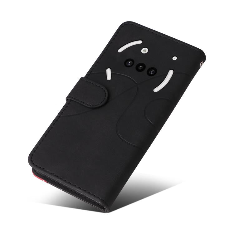 For Nothing Phone 3A Dual-color Splicing Flip Leather Phone Case(Black) - free shipping - PMC Jewellery - Order now!