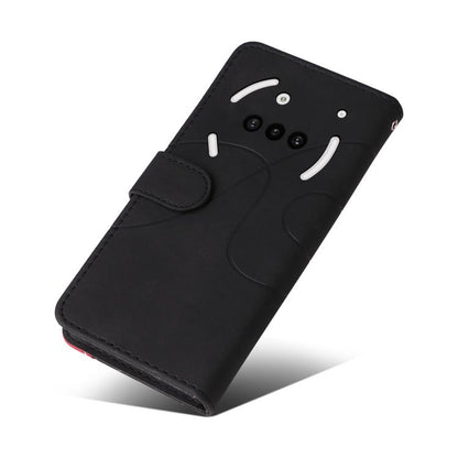 For Nothing Phone 3A Dual-color Splicing Flip Leather Phone Case(Black) - free shipping - PMC Jewellery - Order now!
