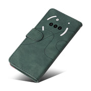 For Nothing Phone 3A Dual-color Splicing Flip Leather Phone Case(Green)