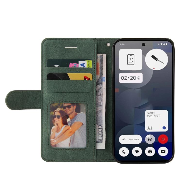For Nothing Phone 3A Dual-color Splicing Flip Leather Phone Case(Green) - free shipping - PMC Jewellery - Order now!