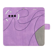 For Nothing Phone 3A Dual-color Splicing Flip Leather Phone Case(Purple)