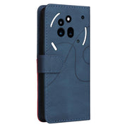 For Nothing Phone 3A Pro Dual-color Splicing Flip Leather Phone Case(Blue)