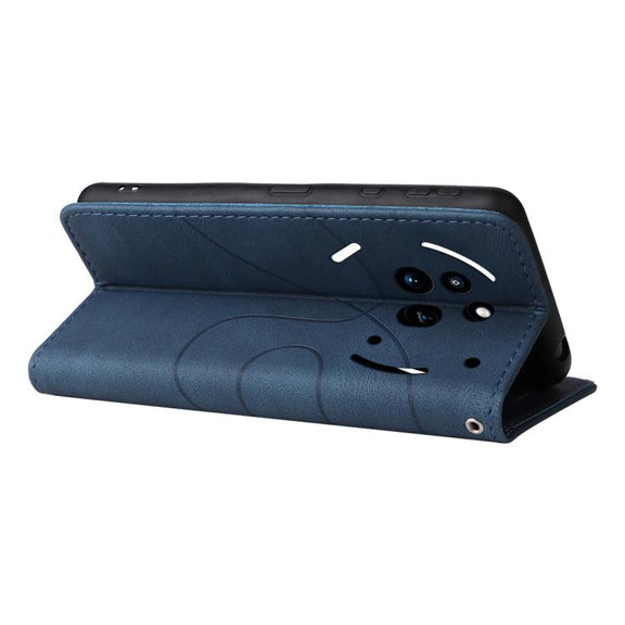 For Nothing Phone 3A Pro Dual-color Splicing Flip Leather Phone Case(Blue)
