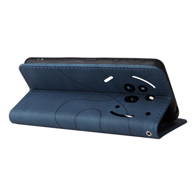 For Nothing Phone 3A Pro Dual-color Splicing Flip Leather Phone Case(Blue)