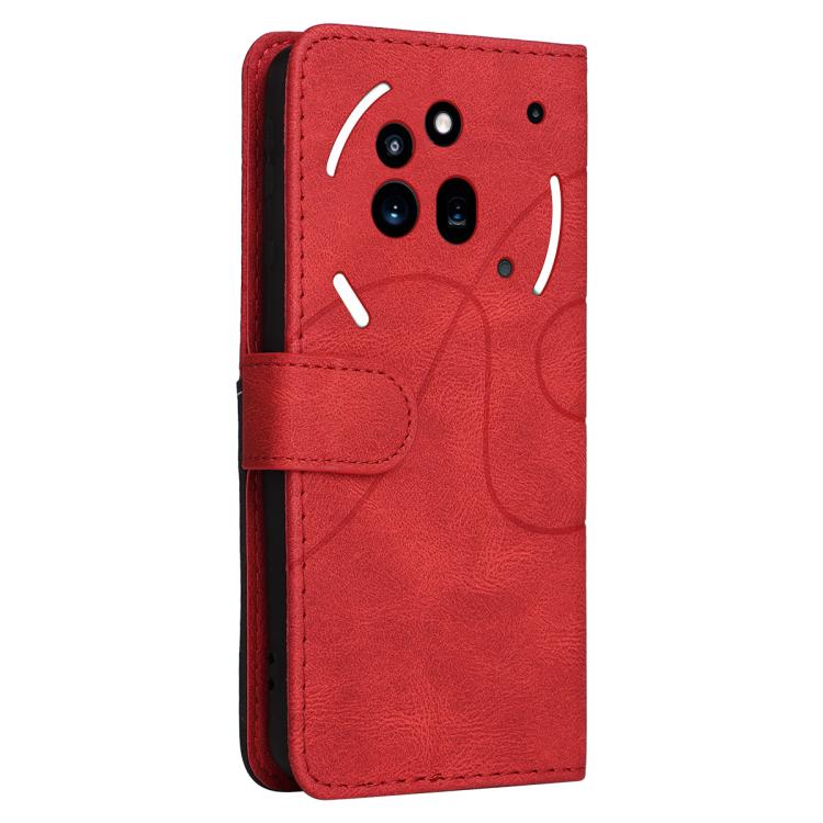 For Nothing Phone 3A Pro Dual-color Splicing Flip Leather Phone Case(Red) - free shipping - PMC Jewellery - Order now!