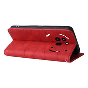 For Nothing Phone 3A Pro Dual-color Splicing Flip Leather Phone Case(Red)