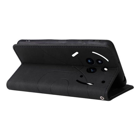For Nothing Phone 3A Pro Dual-color Splicing Flip Leather Phone Case(Black)