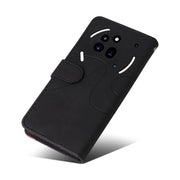 For Nothing Phone 3A Pro Dual-color Splicing Flip Leather Phone Case(Black)