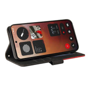 For Nothing Phone 3A Pro Dual-color Splicing Flip Leather Phone Case(Black)