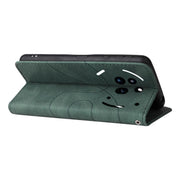 For Nothing Phone 3A Pro Dual-color Splicing Flip Leather Phone Case(Green)