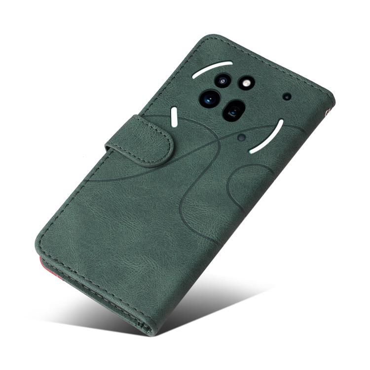 For Nothing Phone 3A Pro Dual-color Splicing Flip Leather Phone Case(Green) - free shipping - PMC Jewellery - Order now!
