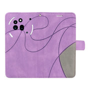 For Nothing Phone 3A Pro Dual-color Splicing Flip Leather Phone Case(Purple)
