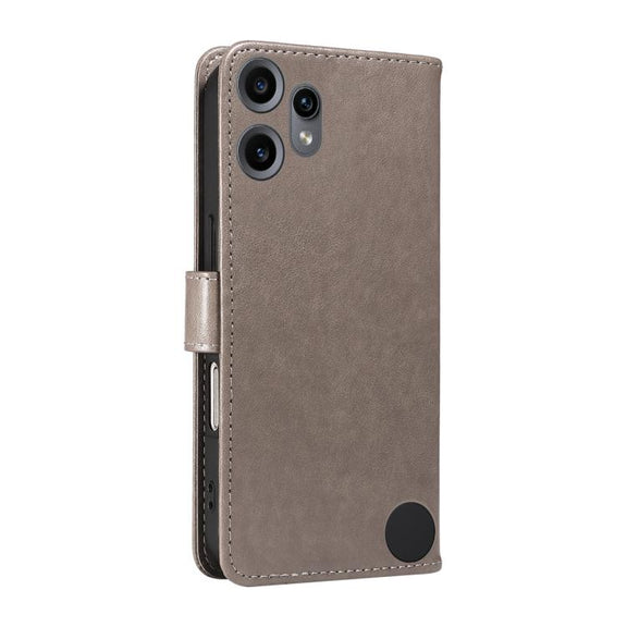 For Nothing CMF Phone 2 Pro Cat and Bee Embossed Flip Leather Phone Case(Grey)