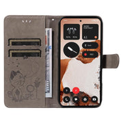 For Nothing CMF Phone 2 Pro Cat and Bee Embossed Flip Leather Phone Case(Grey)