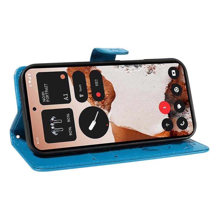 For Nothing CMF Phone 2 Pro Cat and Bee Embossed Flip Leather Phone Case(Blue) - free shipping - PMC Jewellery - Order now!