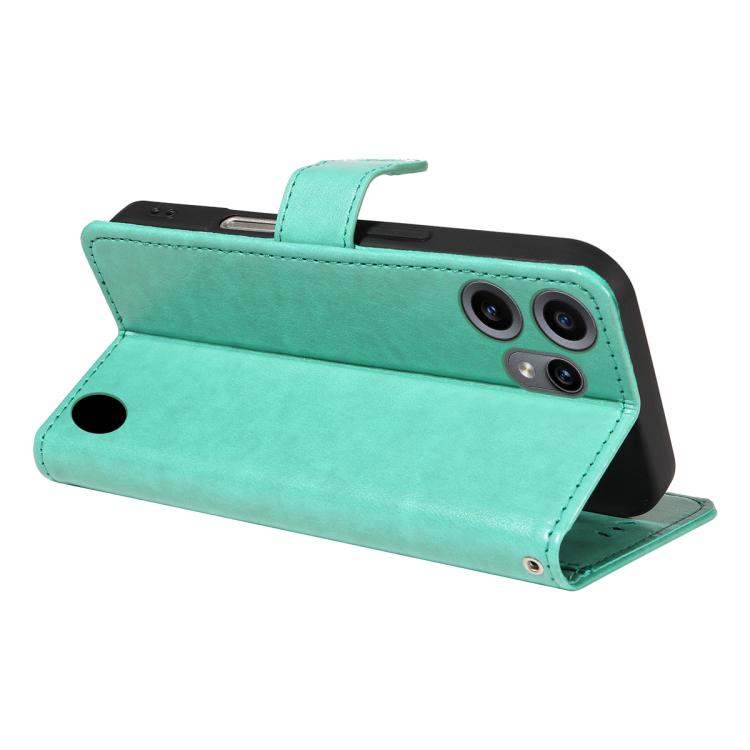 For Nothing CMF Phone 2 Pro Cat and Bee Embossed Flip Leather Phone Case(Green)