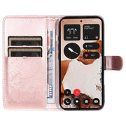 For Nothing CMF Phone 2 Pro Cat and Bee Embossed Flip Leather Phone Case(Rose Gold)