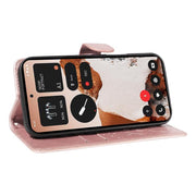 For Nothing CMF Phone 2 Pro Cat and Bee Embossed Flip Leather Phone Case(Rose Gold)