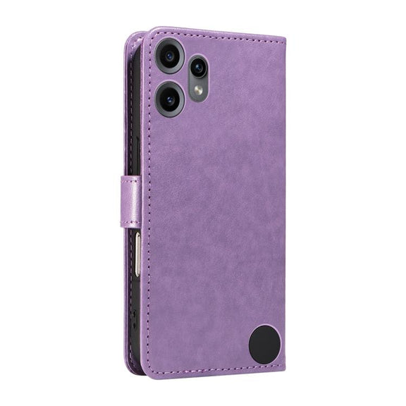 For Nothing CMF Phone 2 Pro Cat and Bee Embossed Flip Leather Phone Case(Purple)
