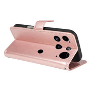 For Nothing Phone 3 Cat and Bee Embossed Flip Leather Phone Case(Rose Gold)