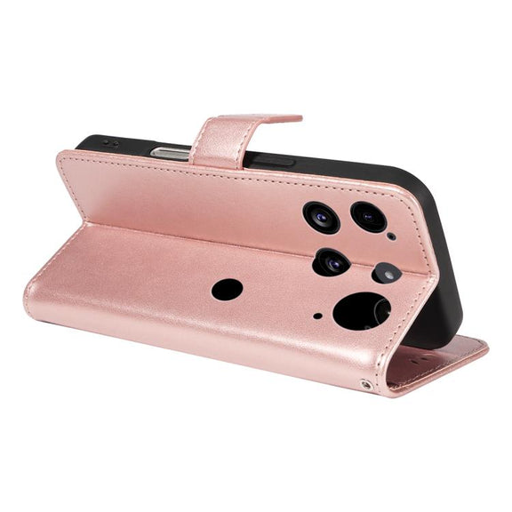 For Nothing Phone 3 Cat and Bee Embossed Flip Leather Phone Case(Rose Gold)