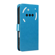 For Nothing Phone 3A Cat and Bee Embossed Flip Leather Phone Case(Blue)