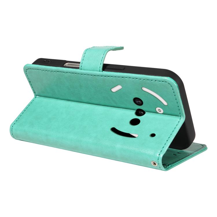 For Nothing Phone 3A Cat and Bee Embossed Flip Leather Phone Case(Green) - free shipping - PMC Jewellery - Order now!