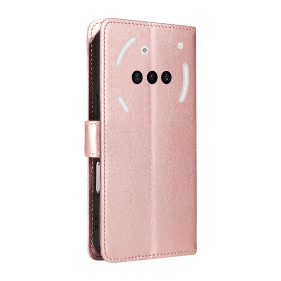 For Nothing Phone 3A Cat and Bee Embossed Flip Leather Phone Case(Rose Gold)