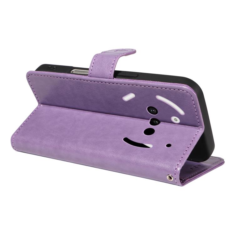 For Nothing Phone 3A Cat and Bee Embossed Flip Leather Phone Case(Purple) - free shipping - PMC Jewellery - Order now!