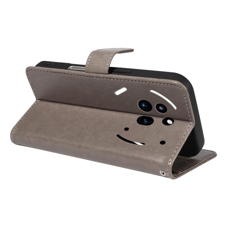 For Nothing Phone 3A Pro Cat and Bee Embossed Flip Leather Phone Case(Grey) - free shipping - PMC Jewellery - Order now!