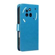 For Nothing Phone 3A Pro Cat and Bee Embossed Flip Leather Phone Case(Blue)