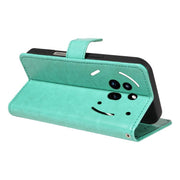 For Nothing Phone 3A Pro Cat and Bee Embossed Flip Leather Phone Case(Green)