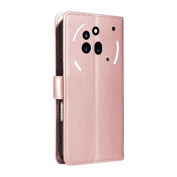 For Nothing Phone 3A Pro Cat and Bee Embossed Flip Leather Phone Case(Rose Gold)