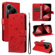 For Huawei Pura 80 Pro 5G Cat and Bee Embossed Flip Leather Phone Case(Red) - free shipping - PMC TechLife - Order now!