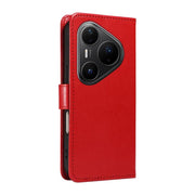 For Huawei Pura 80 Pro 5G Cat and Bee Embossed Flip Leather Phone Case(Red)