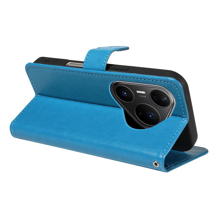 For Huawei Pura 80 Pro 5G Cat and Bee Embossed Flip Leather Phone Case(Blue)