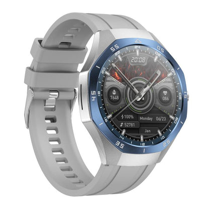 F38 Dual-ear Bluetooth Earphone Smart Watch IP67 Supports Heart Rate Monitoring, Watchband:Silicone(Silver) - free shipping - PMC Jewellery - Order now!