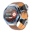 F38 Dual-ear Bluetooth Earphone Smart Watch IP67 Supports Heart Rate Monitoring, Watchband:Leather(Silver) - free shipping - PMC TechLife - Order now!