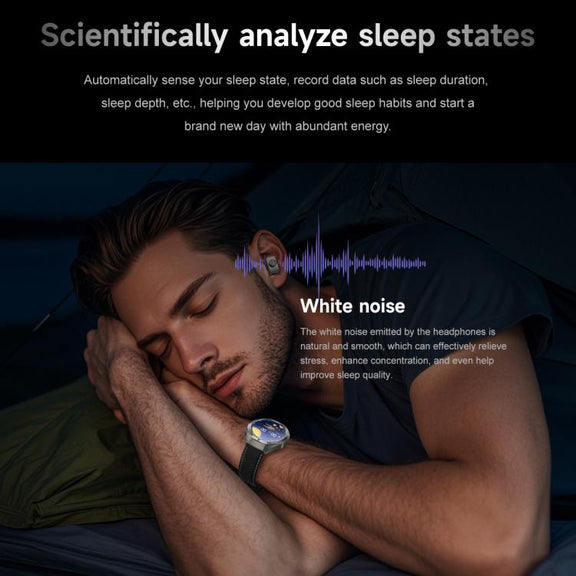 F38 Dual-ear Bluetooth Earphone Smart Watch IP67 Supports Heart Rate Monitoring, Watchband:Silicone(Silver)
