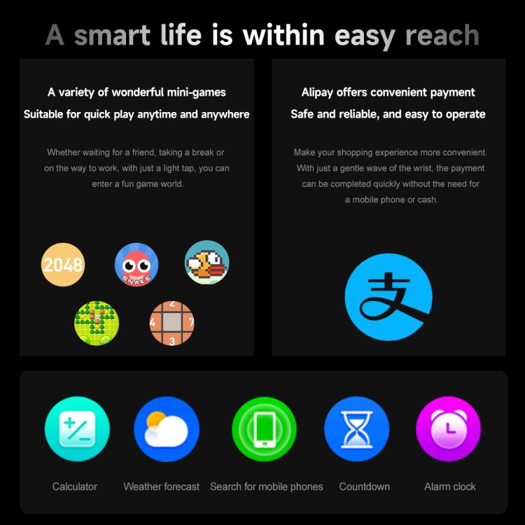 F38 Dual-ear Bluetooth Earphone Smart Watch IP67 Supports Heart Rate Monitoring, Watchband:Leather(Black) - free shipping - PMC Jewellery - Order now!