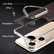 For Huawei Pura 80 Pro+ 5G J TRIBE Metal Frameless Plain Leather MagSafe Phone Case(Black)
