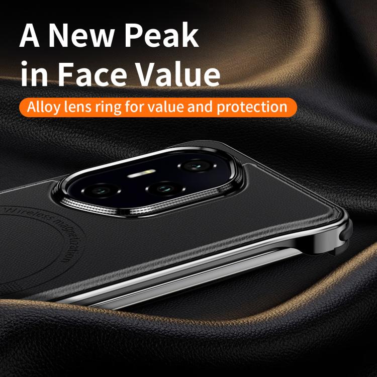 For Honor 300 J TRIBE Metal Frameless Plain Leather MagSafe Phone Case(Brown) - free shipping - PMC TechLife - Order now!