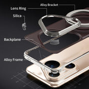 For Huawei Pura 80 Pro 5G Metal Frameless Plain Leather MagSafe Holder Phone Case(Brown)